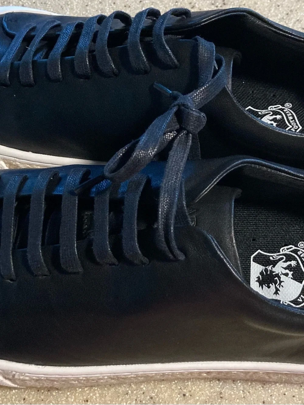 Men's Black Low-Top Athletic Sneakers with White Sole